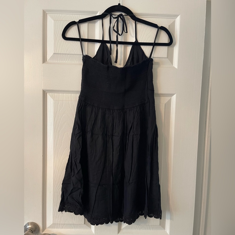 Abercrombie & Fitch black halter mini dress
